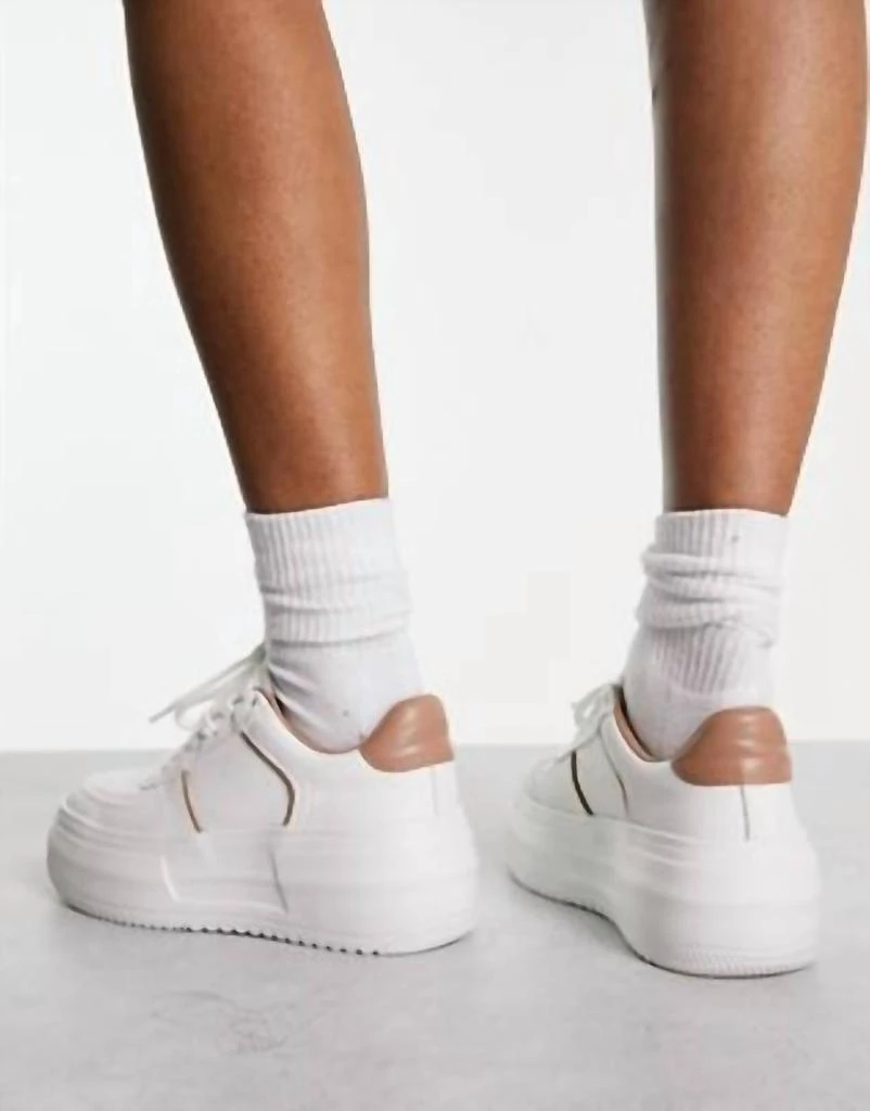 Steve Madden Perrin Chunky Sneakers In Tan/ White 2