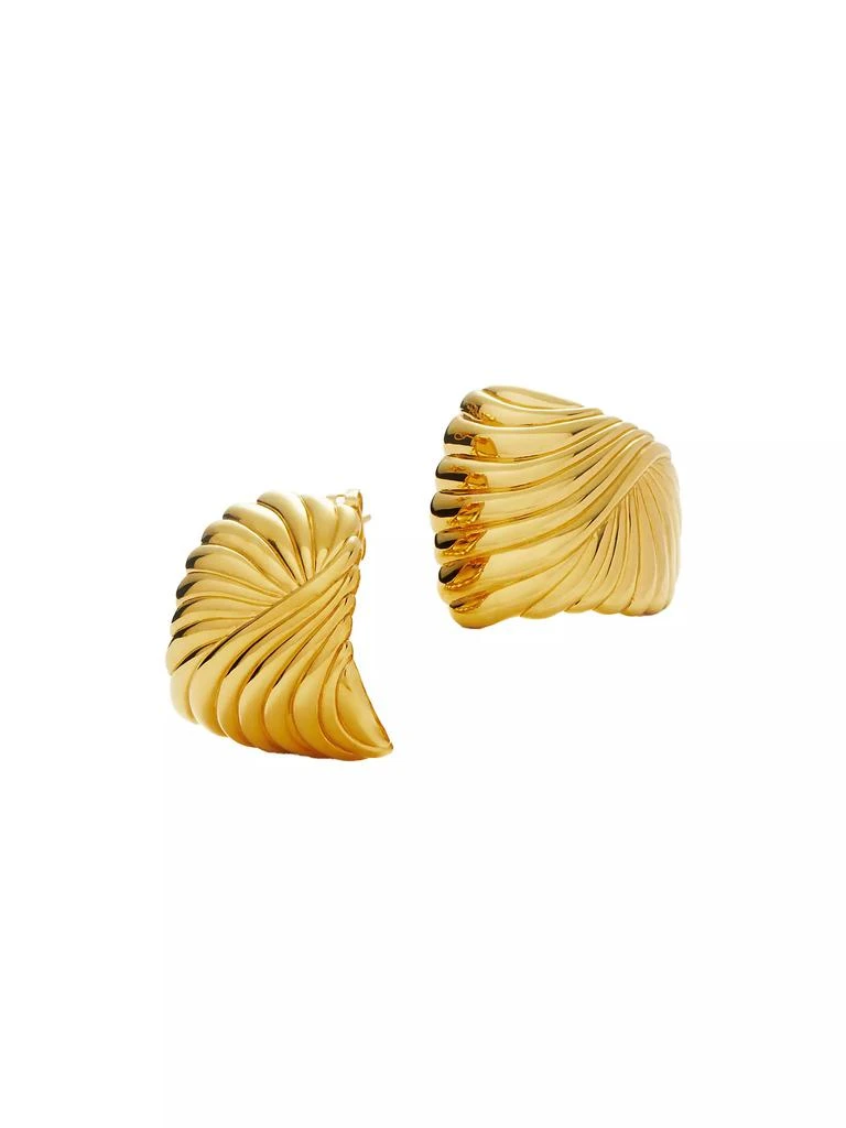 Missoma 18K-Gold-Plated Ridged Stud Earrings 5