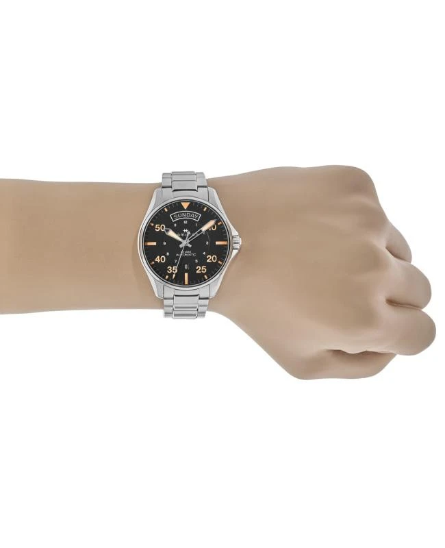 Hamilton Hamilton Khaki Aviation Pilot Day Date Auto Black Dial Stainless Steel Men's Watch H64645131 4