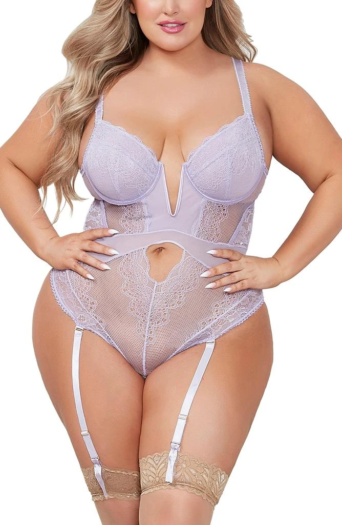 Seven ‘til Midnight Lace Underwire Teddy & Garter Straps 1