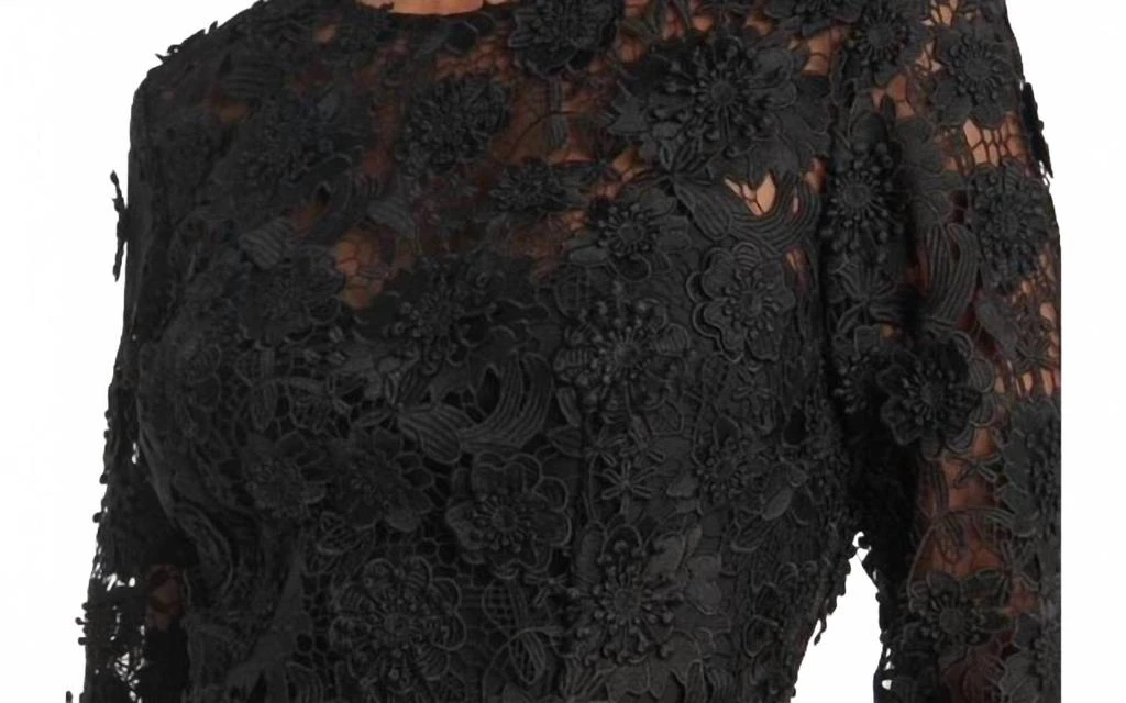 Crewneck Lace Midi Dress In Black  On Sale Now with Up to 72% Off |  Discover Exclusive Deals & Savings at BeyondStyle  Authentic Carolina  Herrera women|clothing|dresses with Limited-Time Discounts, Free