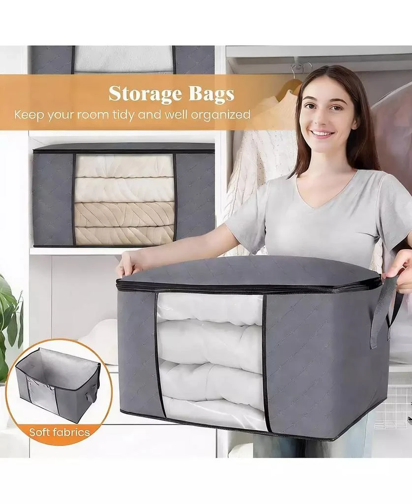 YIGII 17 Gallon, Reinforced Handles, Non-Woven Fabric Storage Bags 5