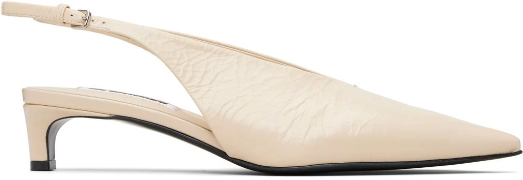 Jil Sander Off-White Slingback Heels