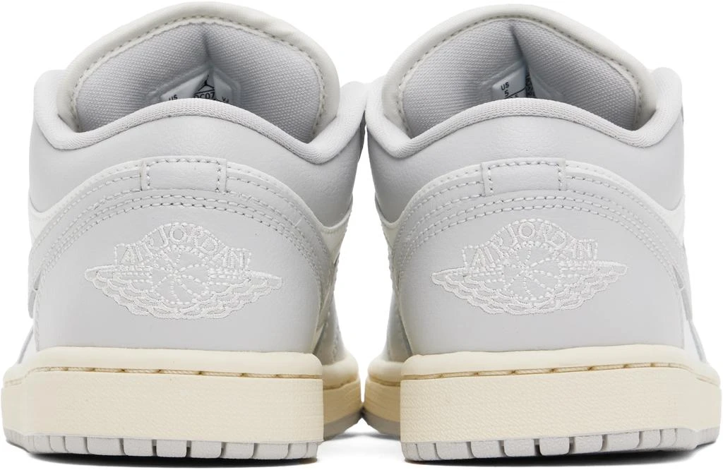 Jordan White & Gray Air Jordan 1 Low Sneakers 2