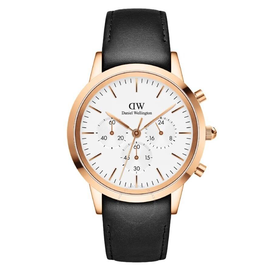 Daniel Wellington Iconic Chronograph Sheffiel Quartz White Dial Watch DW00100646