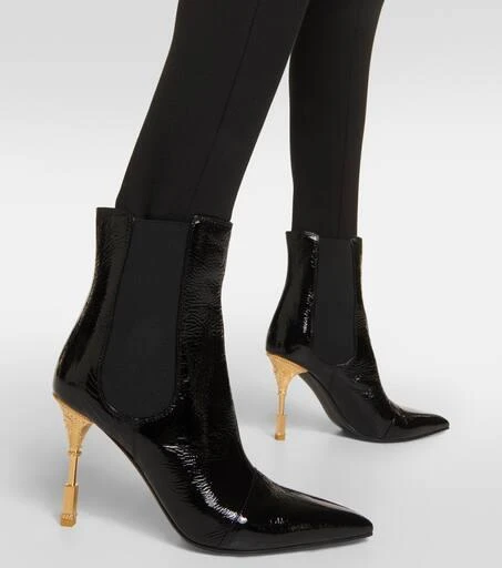 Balmain Patent leather ankle boots 4