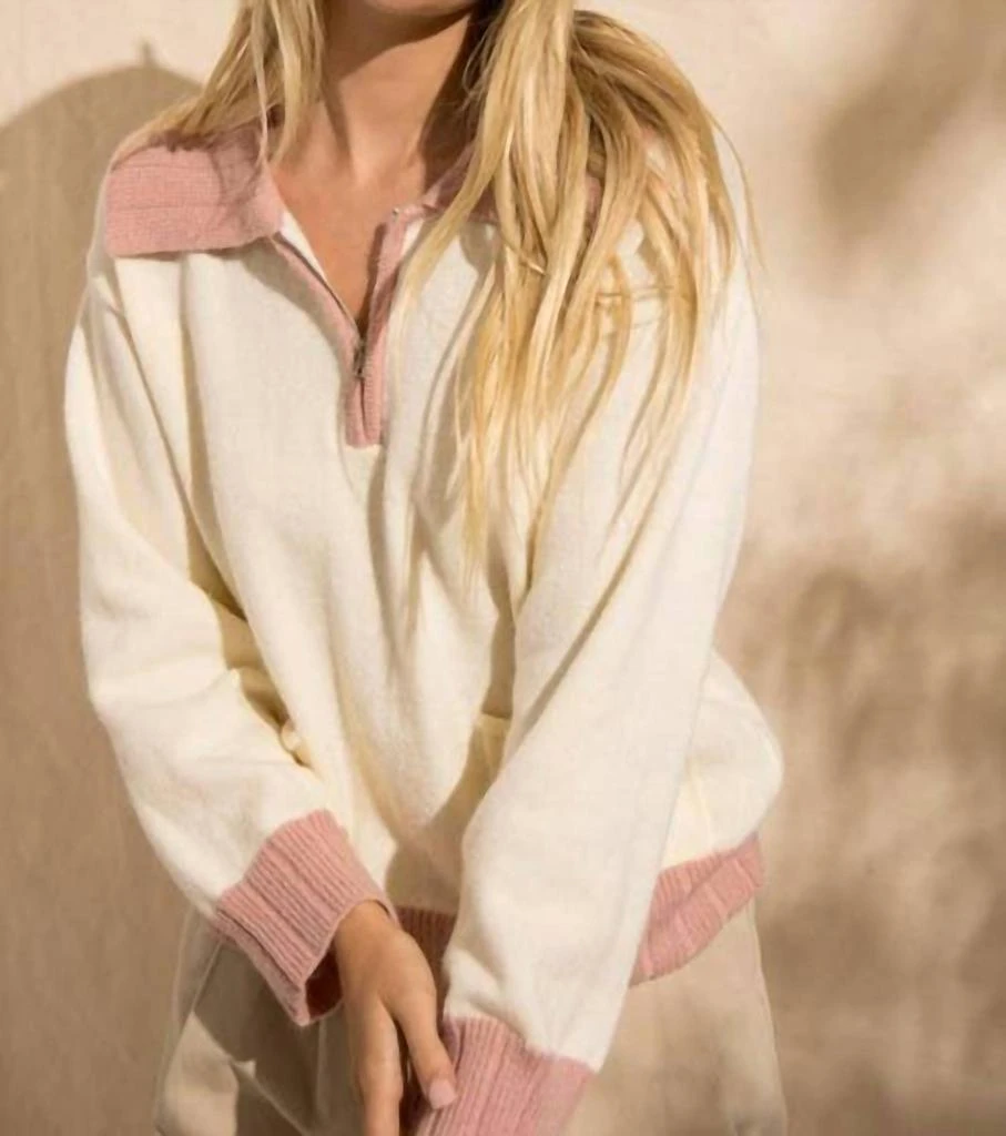 PAPERMOON Papermoon - Jessi Colorblock Zip Sweater 7