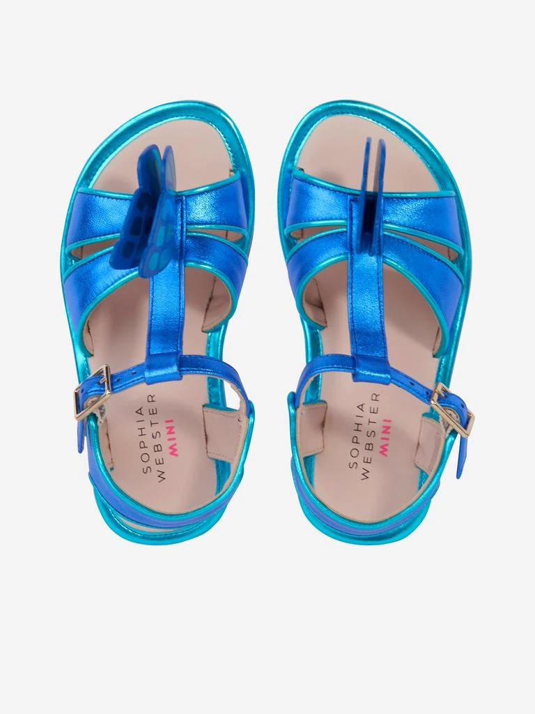 Sophia Webster Girls Leather Celeste Sandals in Blue 5