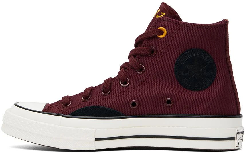 Converse Burgundy & Black Chuck 70 Mixed Materials High Top Sneakers 3