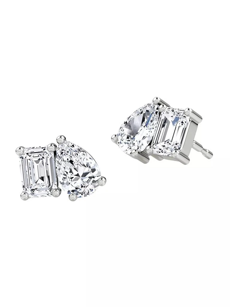 VRAI 14K Gold & 1.00 TCW Lab-Grown Diamond Toi Et Moi Stud Earrings 1