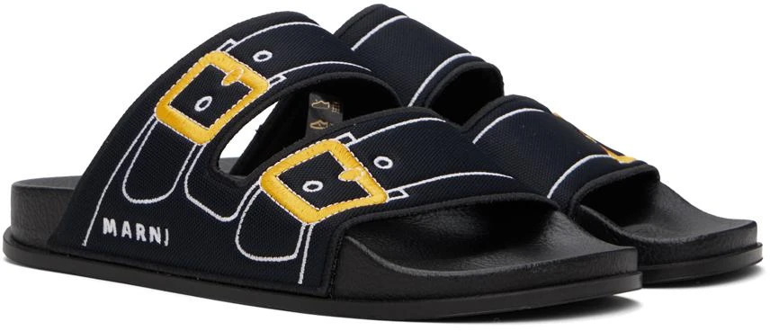 Marni Black Trompe L'oeil Sandals 4