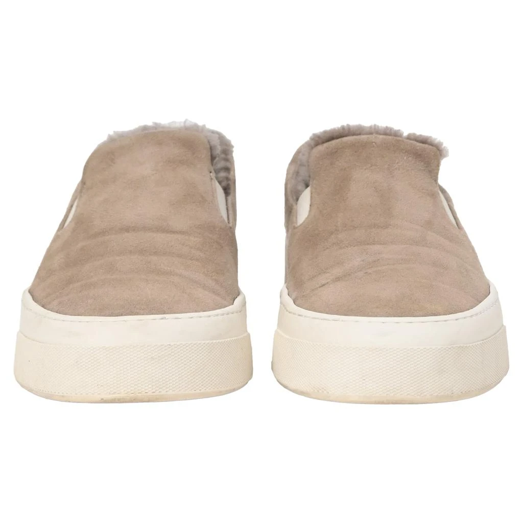 35mm Slip On Sneakers with Shearling in Brown Suede – On  display picture 1