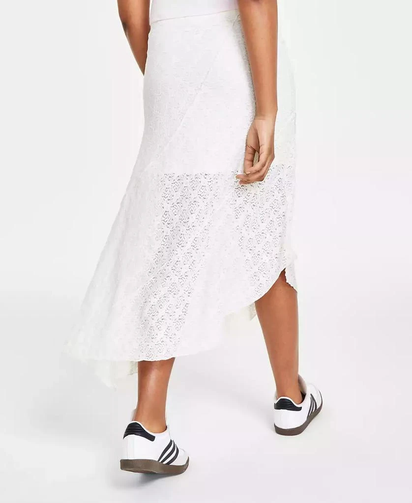 Ultra Flirt Juniors' Lace Pull-On Asymmetric Midi Skirt 2