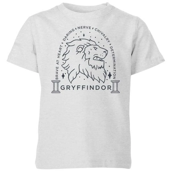 Harry Potter Harry Potter Gryffindor Linework Kids' T-Shirt - Grey 1