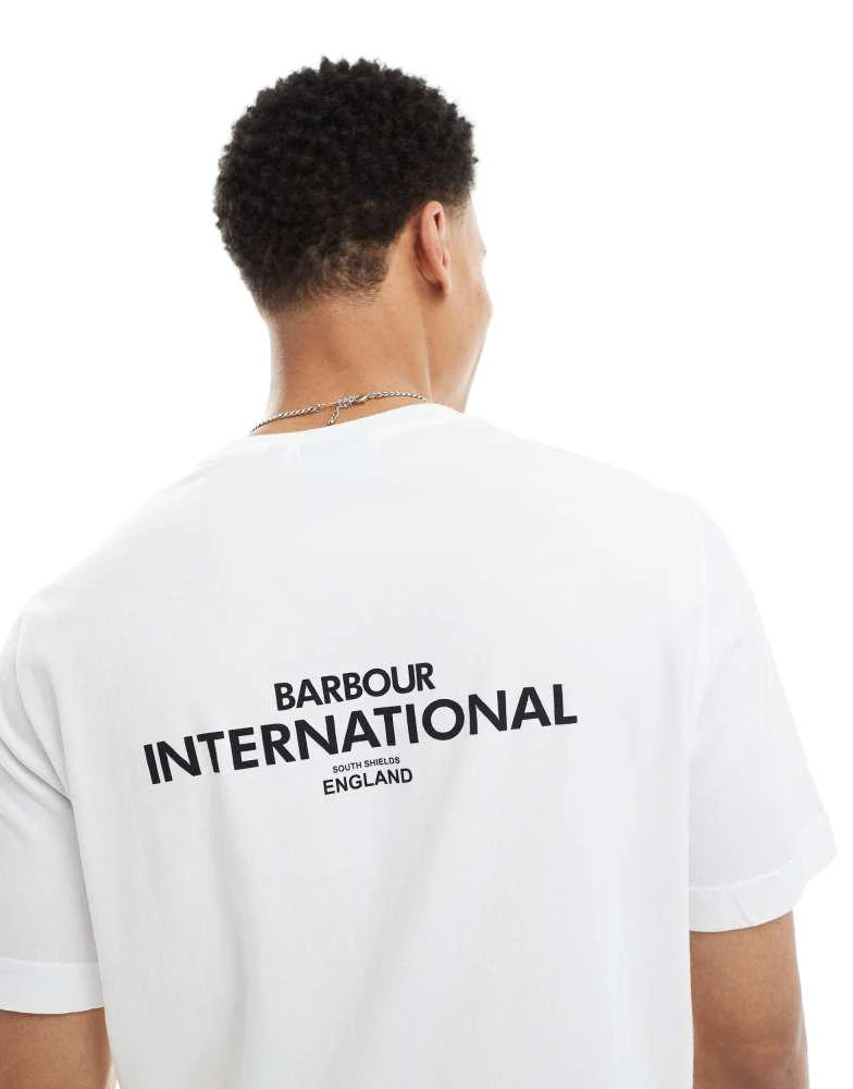 Barbour Barbour International Simons logo t-shirt in white 3
