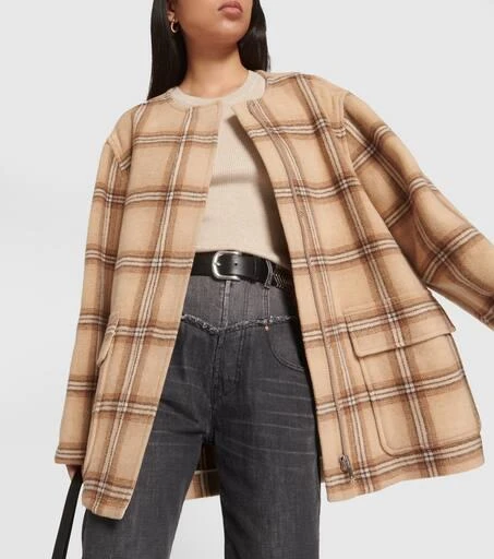 Isabel Marant Checked wool blend coat 4