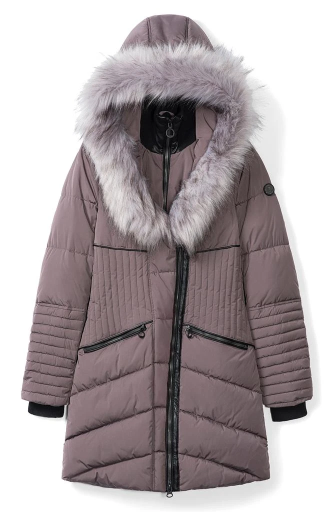 NOIZE Gigi Vegan Faux Fur Trim Quilted Parka 6