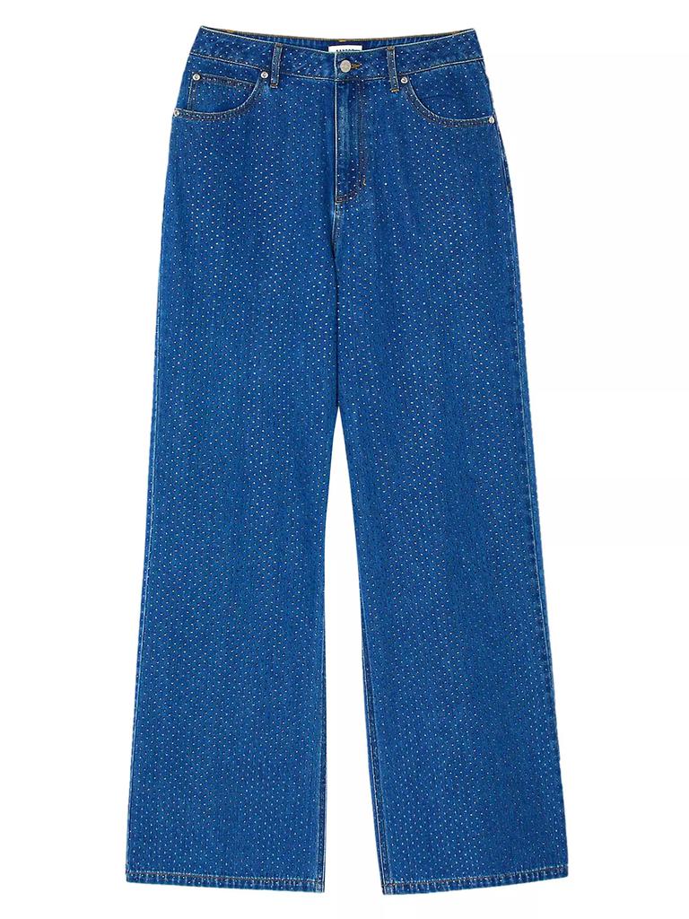 Sandro Wide-Leg Rhinestone Jeans