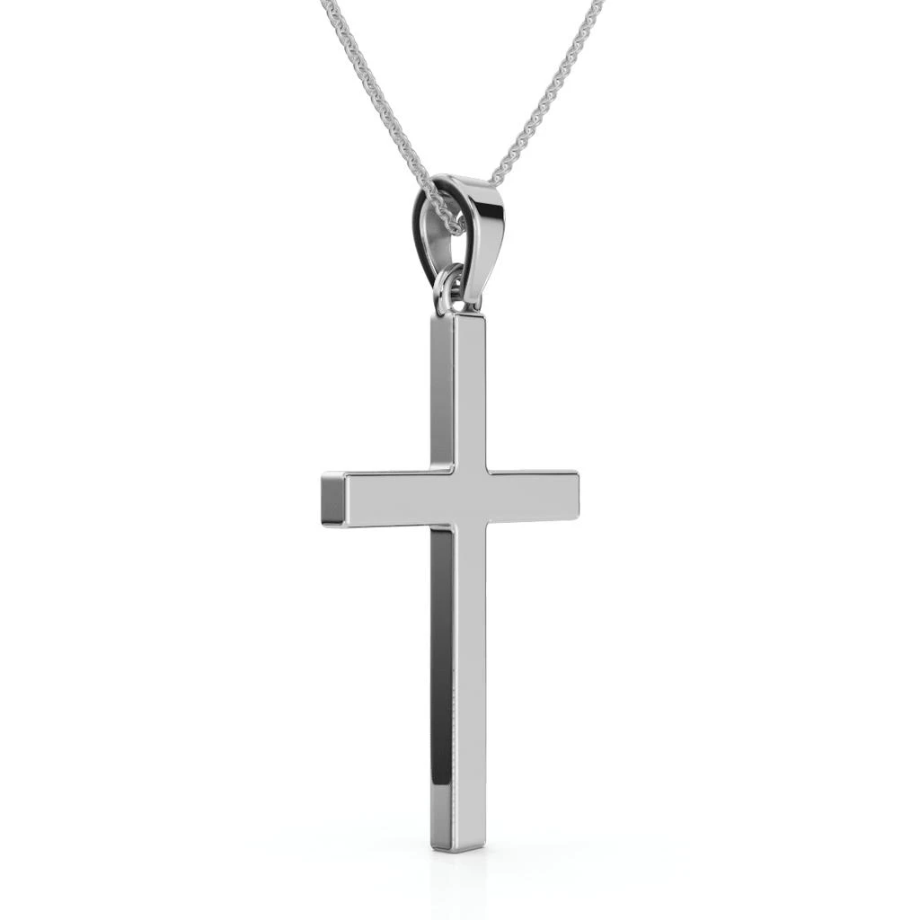 Pompeii3 14k Gold Polished Cross Pendant Necklace 
18" 14k Chain 3