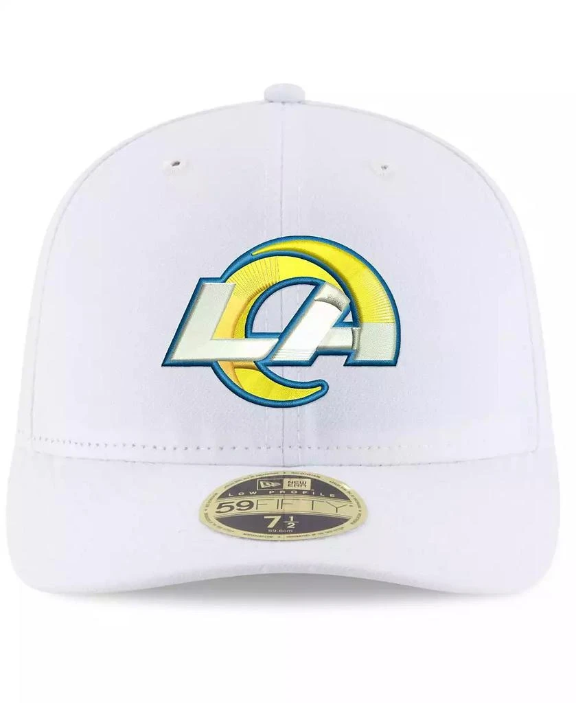 New Era Men's White Los Angeles Rams Team Logo Omaha Low Profile 59FIFTY Fitted Hat 4