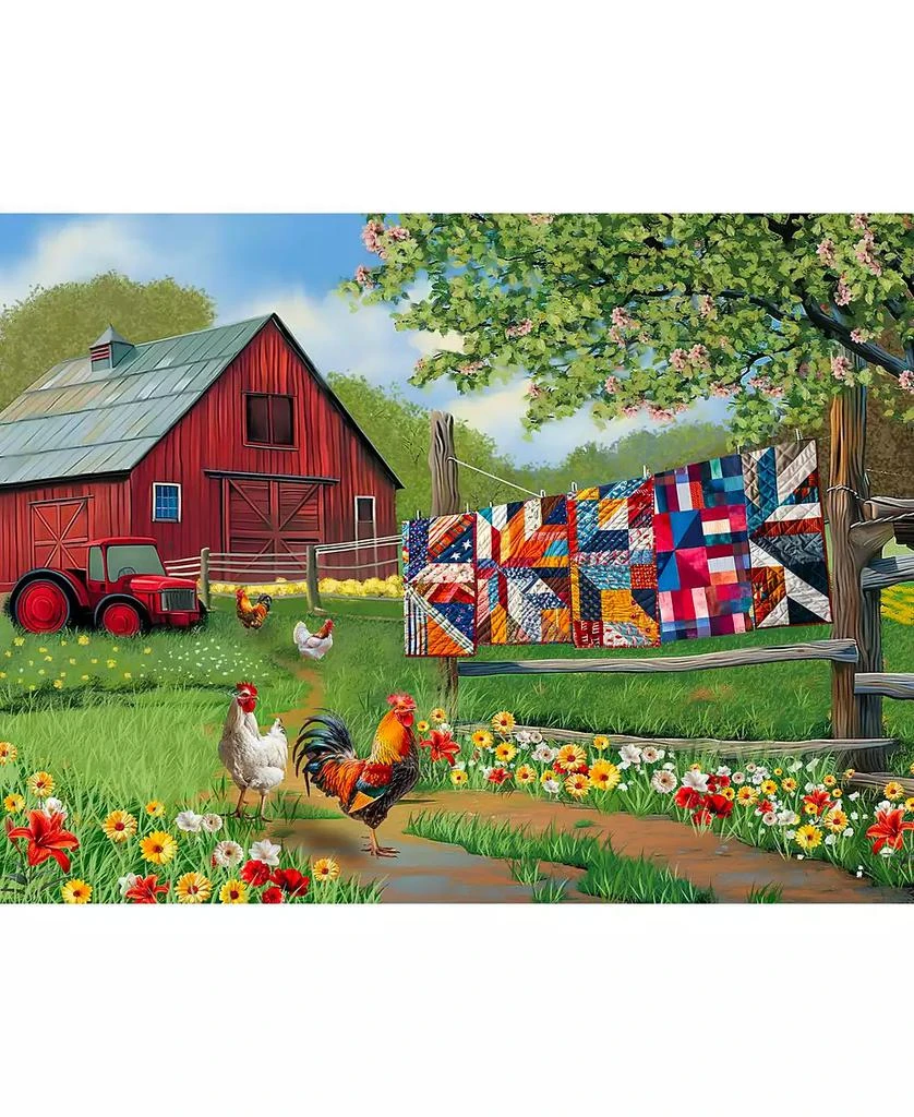 SunsOut Quilts on the Farm 500 piece Jigsaw Puzzle for Adults 4