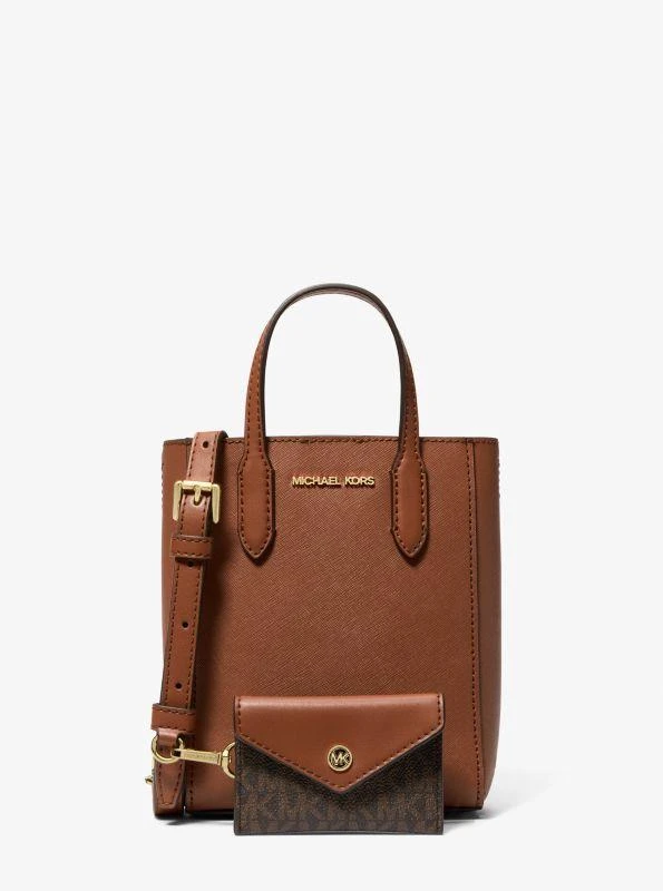 Michael Kors Vincent Extra-Small Saffiano Leather Crossbody Bag With Logo Card Case 1