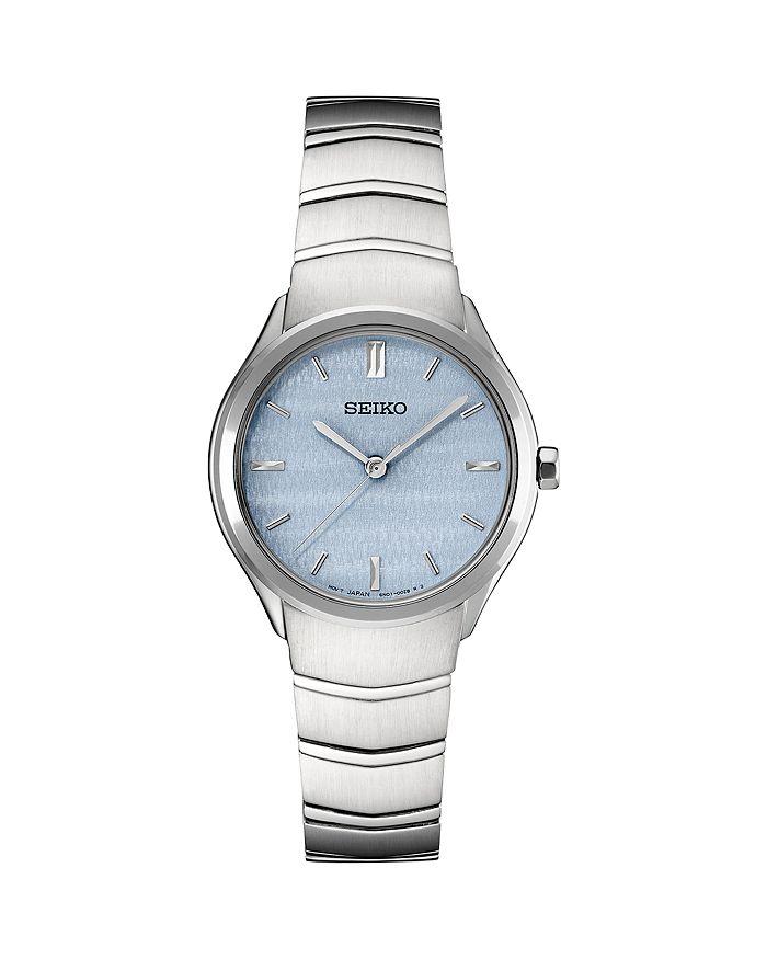 Seiko Core Quartz Crystal Silver Dial Ladies Watch SUR385P2