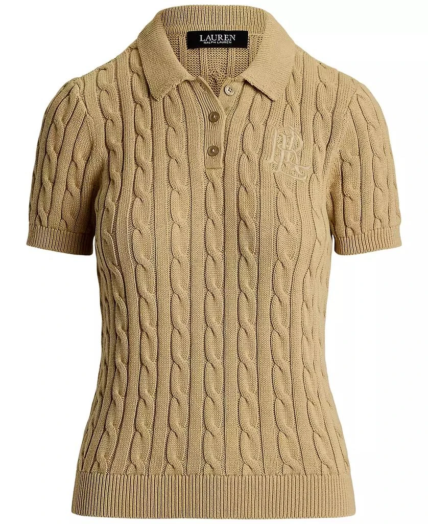Ralph Lauren Women's Cable-Knit Polo Shirt 5