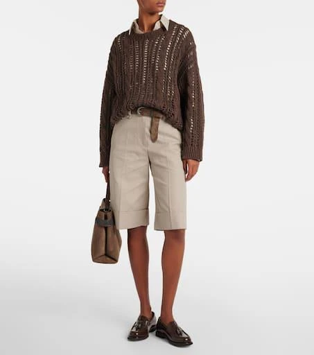 Brunello Cucinelli Cotton and linen Bermuda shorts 2
