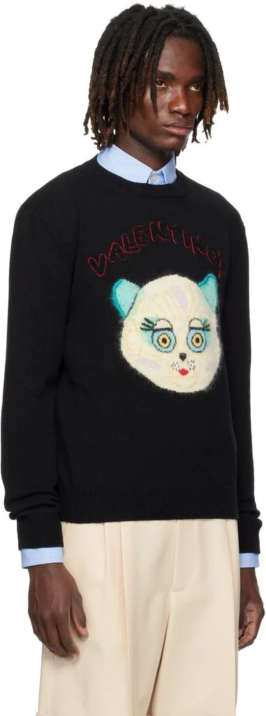 Valentino Black 
Le Chat De La Maison
 Patch Sweater 2