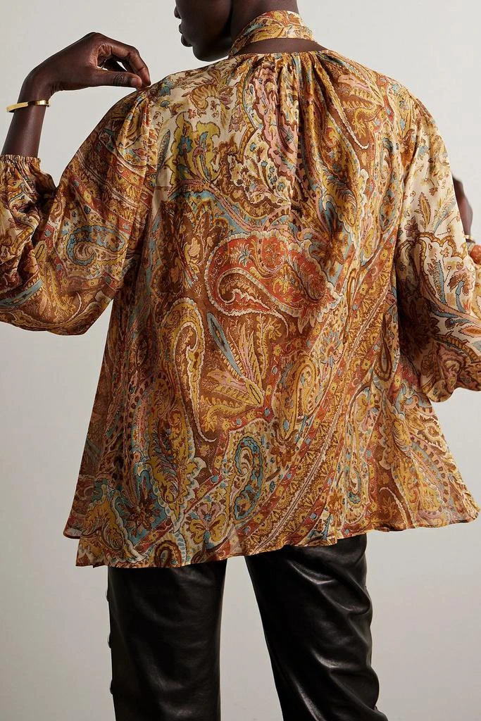 Zimmermann Billow pussy-bow printed crepe de chine blouse 3