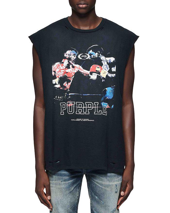 Purple Brand Textured Inside Out Sleeveless Tee