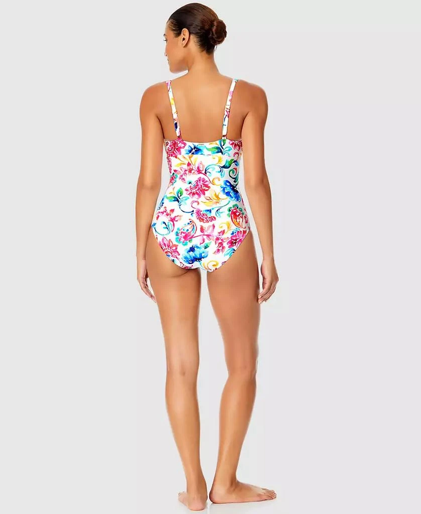 Anne Cole Women's Watercolor Paisley V-Front One-Piece Swimsuit 2