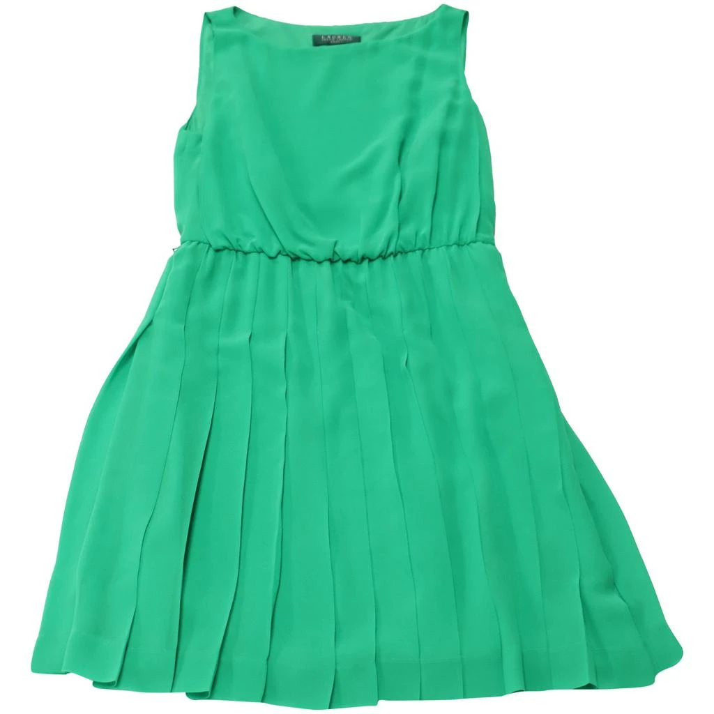 Pleated Dress in Green Polyester  On Sale Now with Up to 29% Off |  Discover Exclusive Deals & Savings at BeyondStyle  Authentic Ralph Lauren  women|clothing|dresses with Limited-Time Discounts, Free Shipping,