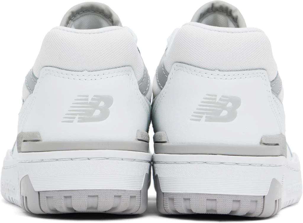 New Balance White & Gray 550 Sneakers 2