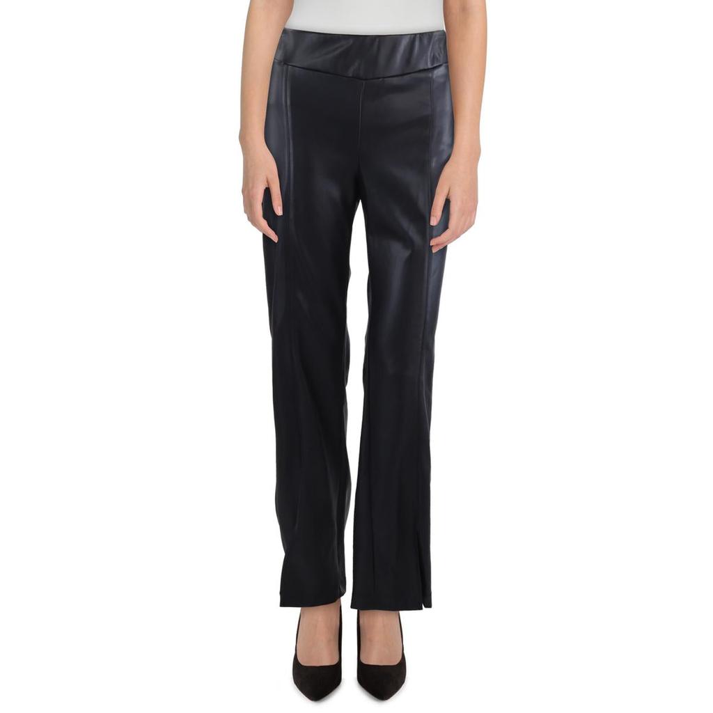 Adrienne Landau Womens Solid High Rise Bootcut Pants
