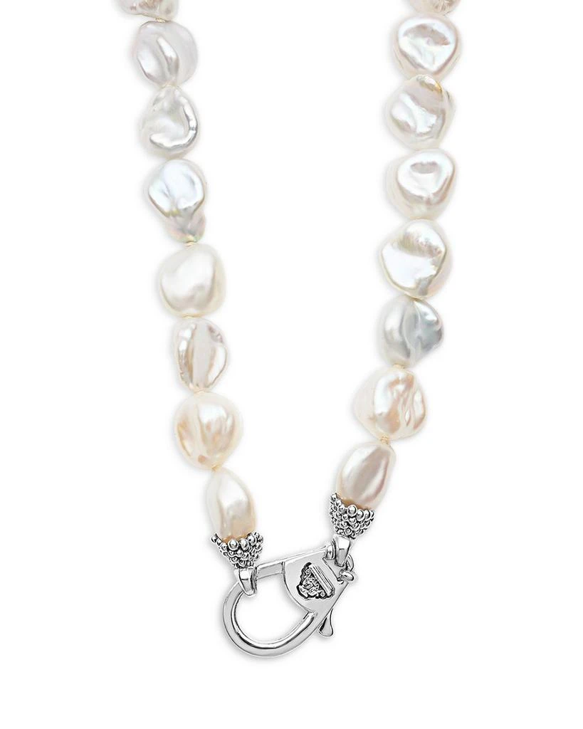 LAGOS Sterling Silver Luna Keshi Pearl & Caviar Bead Long Strand Necklace, 34" 6