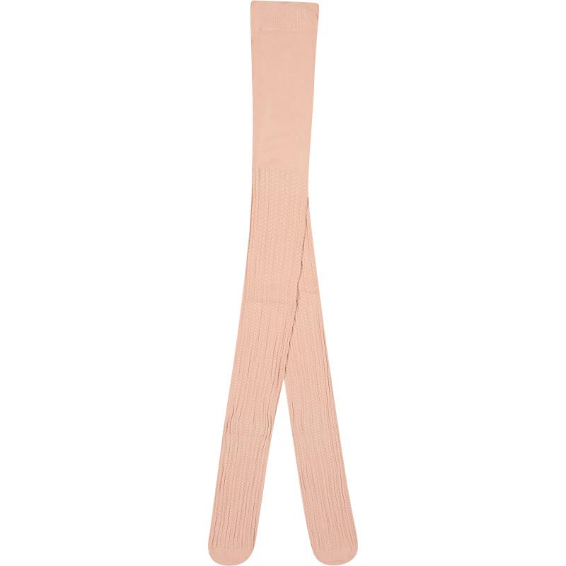 Abel & Lula Braided pattern tights in pale pink