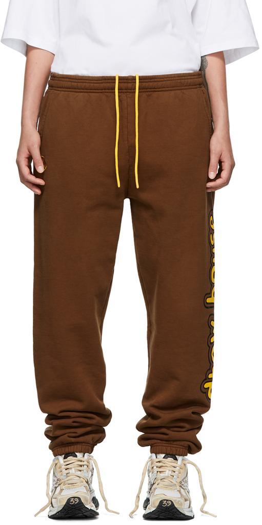 Drew House SSENSE Exclusive Brown Cartoon Font Lounge Pants
