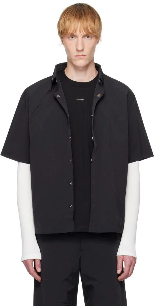 Heliot Emil Black Marl Shirt 1