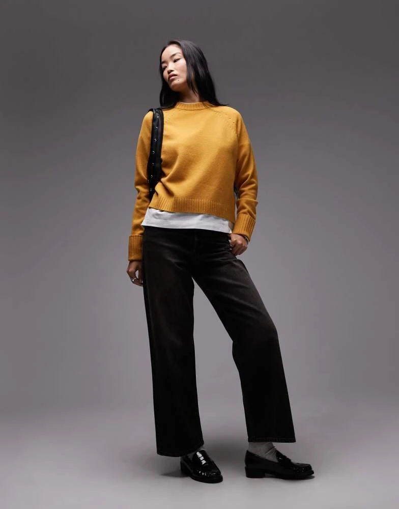 ARKET ARKET wool crew neck sweater in burnt orange