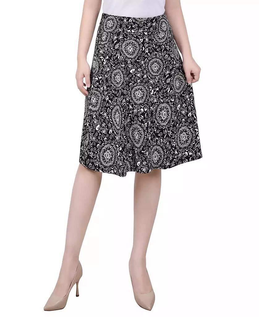 NY Collection Petite Wide Waisted Knee Length Skirt