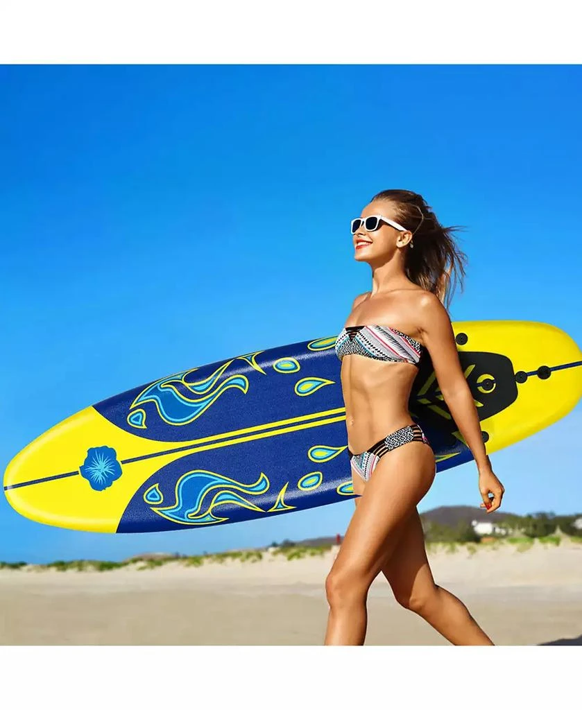 Costway 6
 Surfboard Foamie Body Surfing Board W/3 Fins 
Leash 6