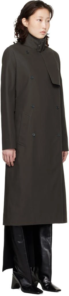 Courrèges Gray Buckle Cotton Trench Coat 2