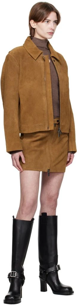 Holzweiler Tan Cia Suede Leather Miniskirt 4