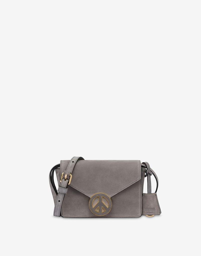 Moschino Small Bag In Split Leather Peace & Soft