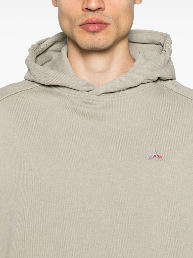 【関税込み】ROA ブラウン Flower Stitch フーディ Brown Flower Stitch Hoodie by ROA on Sale