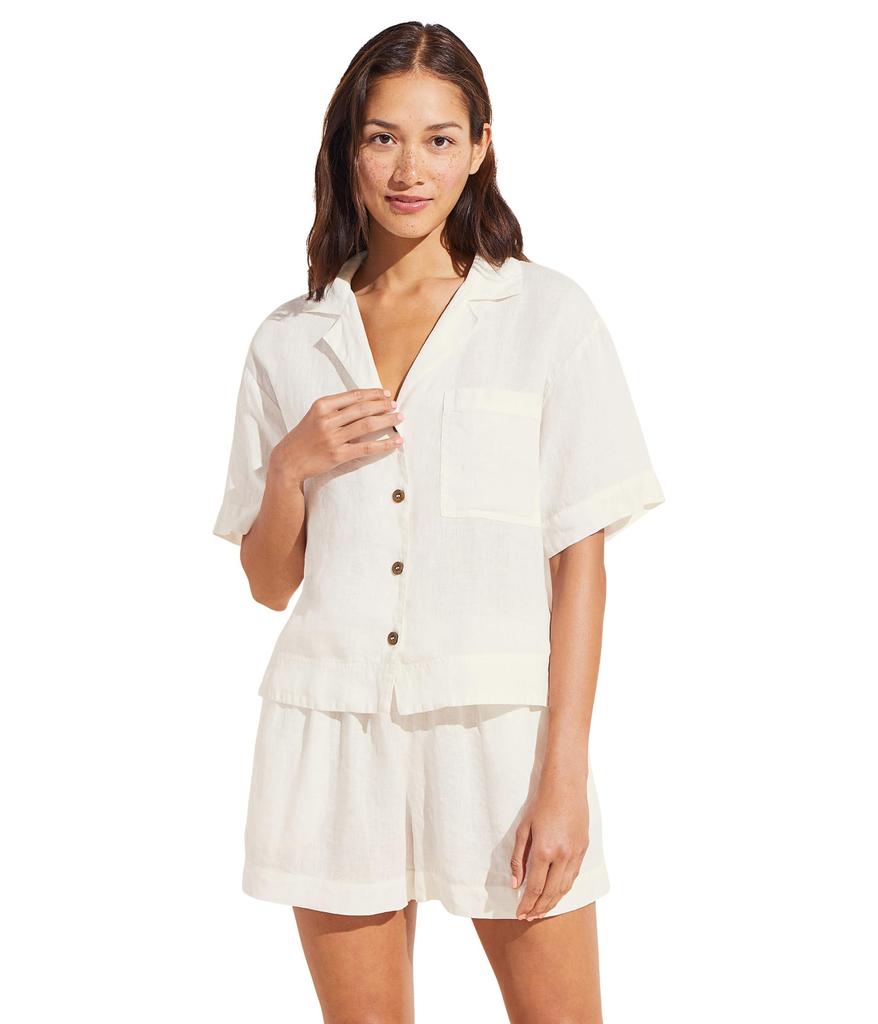 Eberjey Garment Dyed Linen Short Set