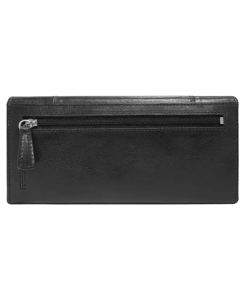 Mancini Leather Goods Casablanca Collection RFID Secure Ladies Trifold Wallet 5