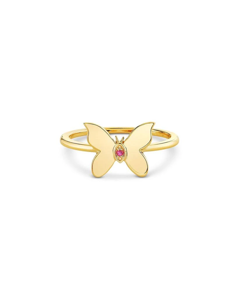 Sydney Evan Wicked x Sydney Evan 14K Yellow Gold Glinda Butterfly Ring 2